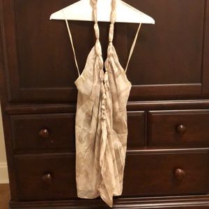 Scorpion knotted flowy silk halter